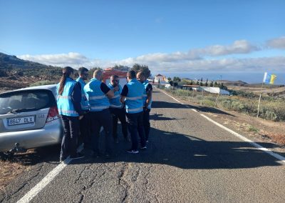 Equipo de One Life coordinando la cobertura sanitaria y de seguridad en un evento deportivo.